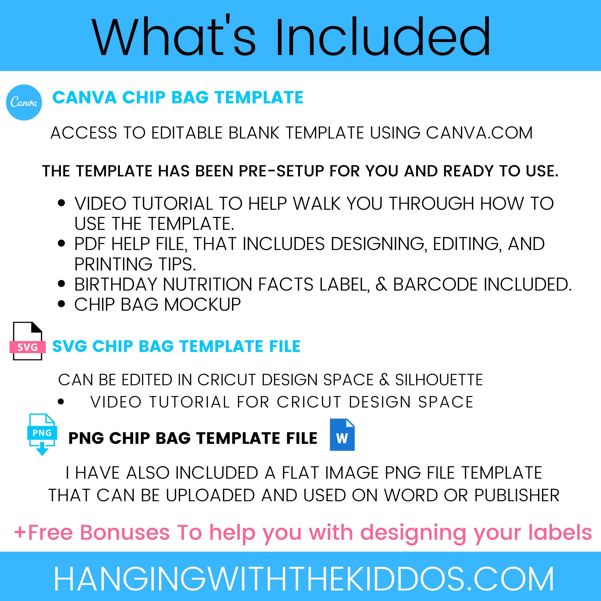 Chip Bag Template & Chip Bag Mockup custom Chip Bags Blank - Etsy