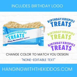 Rice Krispy Treats Template & Mockup Instant Download Make custom Treats Video Tutorial Available image 4