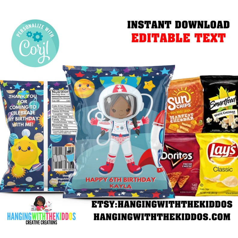 Astronaut Party Favors Outer Space Birthday Party Etsy