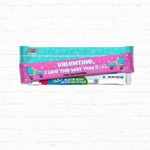 I Like the Way You Roll Valentine Wrapper | Editable Fruit Roll Template | DIY Snack Favor