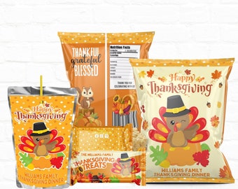 Thanksgiving Dinner Party Favors Bundle|Thanksgiving Table Decor