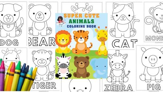 Animals Coloring Book Printable colouring book for Kids and