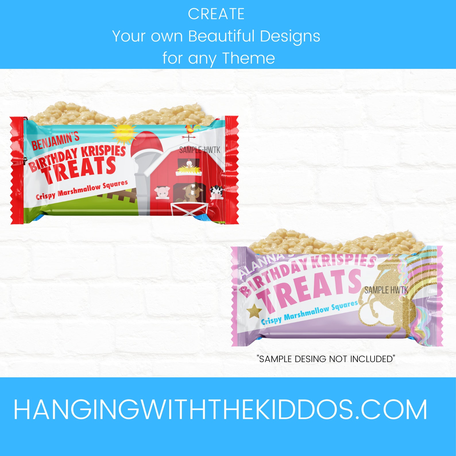 Rice Krispy Treats Template &amp; Mockup Instant Download Make - Etsy
