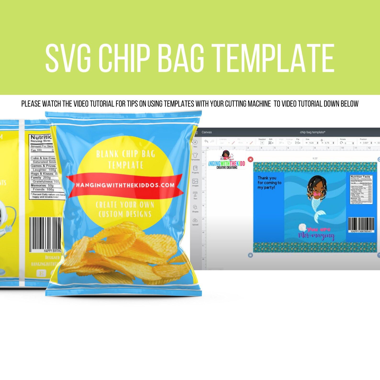 Chip Bags SVG Template Chip Bags Label Template Customized | Etsy