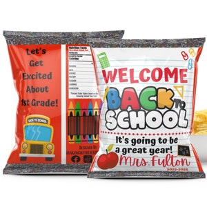 Cadeau de bienvenue de la part de l'enseignant Sacs de bienvenue | Modèle de sac à copeaux prêt à être modifié