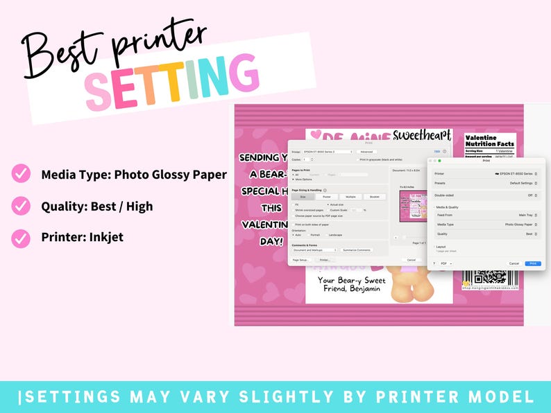 Glossy Chip Bag Paper for Inkjet Printers, 8.5x11 Printable Sheets – DIY Party Favor, Candy Bar & Treat Wrappers, Party Printables image 6