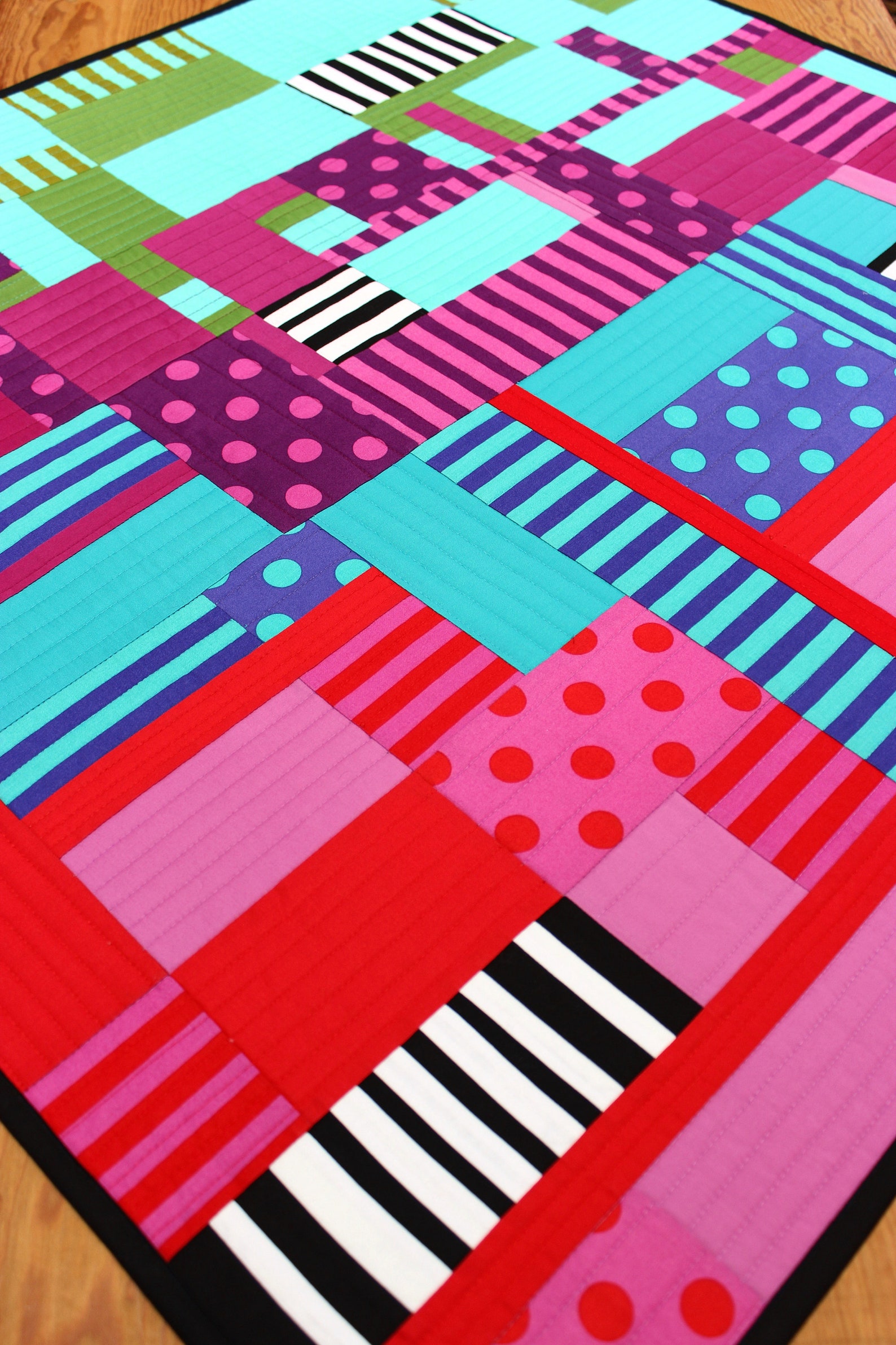 Modern Quilted Wall Art Handmade Patchwork Wall Hanging Etsy