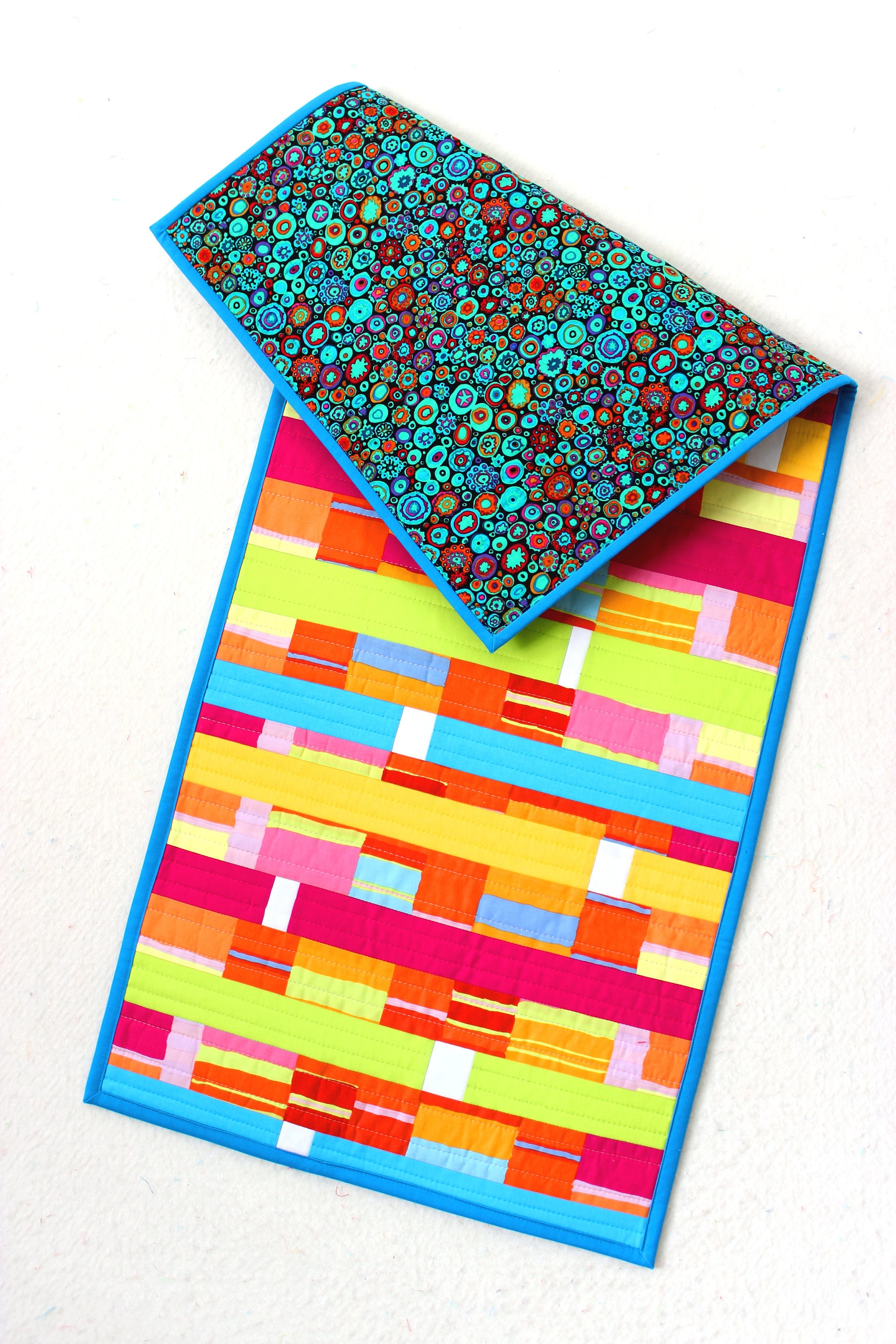 Spectacular Color Striped Improv Patchwork Table Runner Colorful Kaffe Fassett Fabric Table Topper Modern Quilted Table Runner Table Quilt Spectacular Color Striped Improv Patchwork Table Runner Colorful Kaffe Fassett Fabric Table Topper Modern Quilted Table Runner Table Quilt