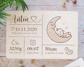 Personalisiertes Geschenk, Erinnerungskiste Baby, Erinnerungskiste Junge, Personalisiertes Geschenk Baby, Holzkiste, Holzbox, Geburt