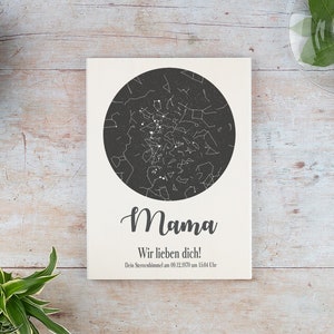 Mama Gift Personalized, Gift Mom Birth, Star Card Picture, Gift Idea Mom, Mother's Day Gift, Mom Birthday Gift image 2