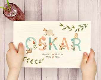 Erinnerungsbox Baby, Hochwertig bedruckt, Erinnerungsbox Baby, Holzbox mit Namen, Aufbewahrung Kinderzimmer