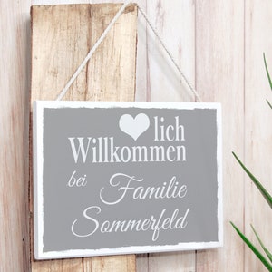 Türschild Haustür aus Holz personalisiertes Familienschild besonderes Weihnachtsgeschenk Geschenk Bild 1