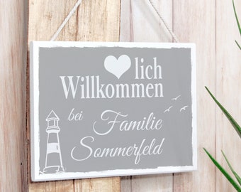 Personalisiertes Türschild aus Holz | Wunschname | Namensschild | Geschenkidee