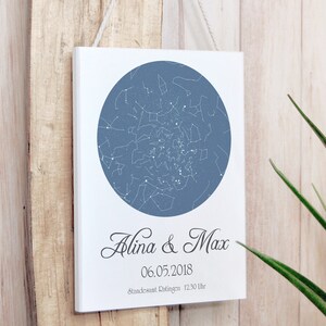 Hochzeitsgeschenk, Sternenkarte personalisiert, Liebe Geschenk Holz, Hochzeit Geschenk Personalisiert, Brautpaar Geschenk, Sternenhimmel