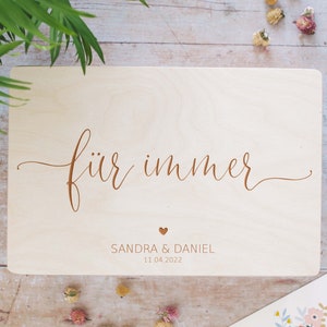 Hochzeitsgeschenk personalisiert | Erinnerungsbox zur Hochzeit | Holzkiste mit Namen