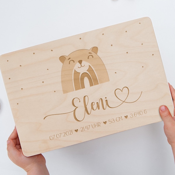 Baby memory box | Personalized birth gift | Baby gift birth wood | Birth girl | Birth boy