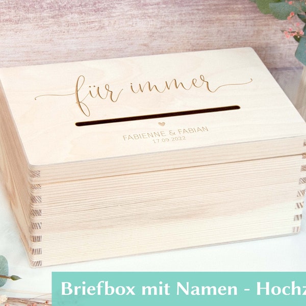 Briefbox für das Brautpaar, zur Hochzeit, Einwurfschlitz für die Hochzeitspost