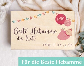Geschenk Hebamme | Danke für alles Geschenkkiste | Hebamme Abschied | Beste Hebamme | Lieblingshebamme
