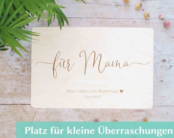 Erinnerungskiste zum Muttertag | Personalisiertes Muttertagsgeschenk | Geschenkkiste | Holzkiste personalisiert | Geschenk Mama
