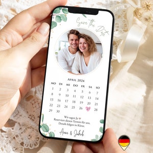 Bewaar de datumkaart WhatsApp | Digitale uitnodigingskaart | Te versturen via WhatsApp | Gepersonaliseerd | Bruiloft uitnodiging | Digitaal