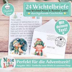 Wichtelbriefe - Editierbar -  zum Ausdrucken | Wichtelpost | Weihnachtswichtel | Wichtelzubehör | Weihnachten | Adventskalender