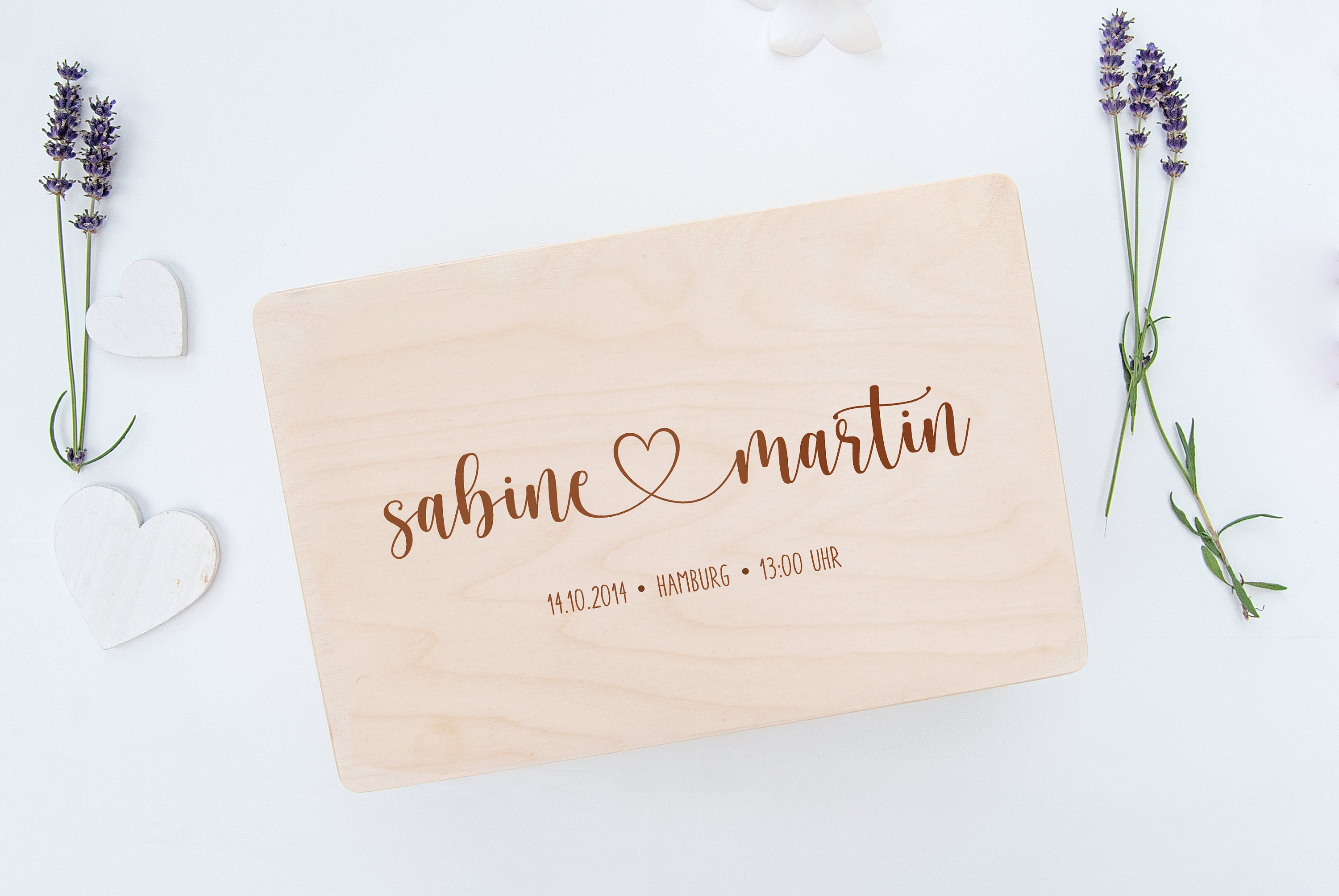 Erinnerungsbox Zur Hochzeit Holzkiste Mit Namen Etsy