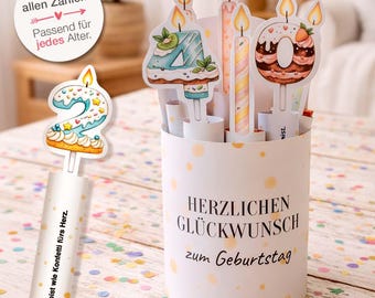 duplo Banderolen zum Geburtstag, mit Zahlen 0-9, für jedes Alter im Set als PDF Download