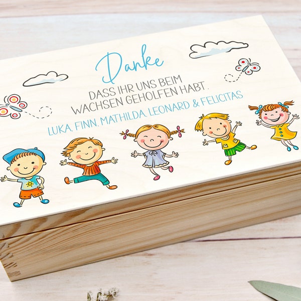 Kindergarten Abschiedsgeschenk | Holzkiste| Erzieherin | Kita Abschied | Abschiedsgeschenk Tagesmutter