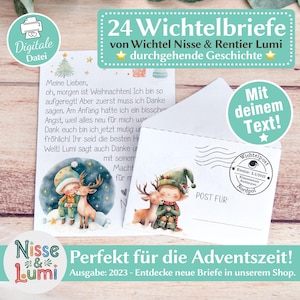 Wichtelbriefe - Editierbar -  zum Ausdrucken | Wichtelpost | Weihnachtswichtel | Wichtelzubehör | Weihnachten | Adventskalender