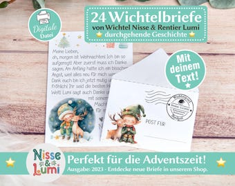 Wichtelbriefe - Editierbar -  zum Ausdrucken | Wichtelpost | Weihnachtswichtel | Wichtelzubehör | Weihnachten | Adventskalender