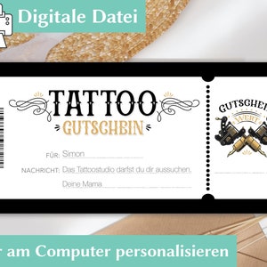 Tattoo Gutschein basteln