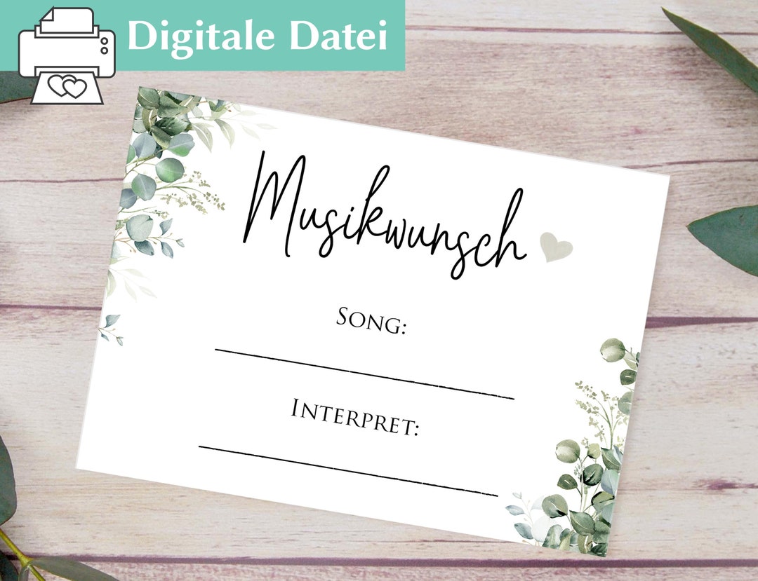 Musikkarten zur Hochzeit Song wünschen Hochzeit Hochzeit must have