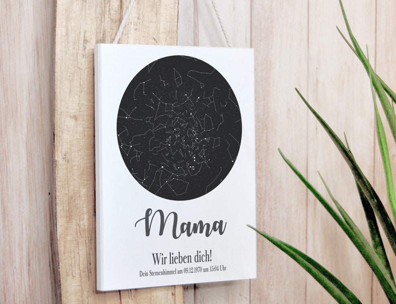 Mama Gift Personalized, Gift Mom Birth, Star Card Picture, Gift Idea Mom, Mother's Day Gift, Mom Birthday Gift image 1