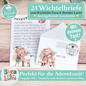 Wichtelbriefe Editierbar - zum Ausdrucken | Wichtelfrau | Wichtelpost | Weihnachtswichtel | Weihnachten | Adventskalender | Weihnachtszeit