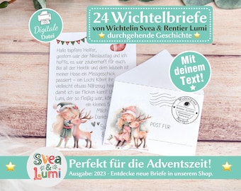 Wichtelbriefe Editierbar - zum Ausdrucken | Wichtelfrau | Wichtelpost | Weihnachtswichtel | Weihnachten | Adventskalender | Weihnachtszeit