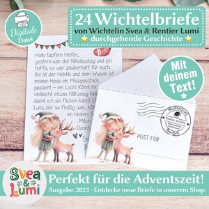 Wichtelbriefe Editierbar - zum Ausdrucken | Wichtelfrau | Wichtelpost | Weihnachtswichtel | Weihnachten | Adventskalender | Weihnachtszeit