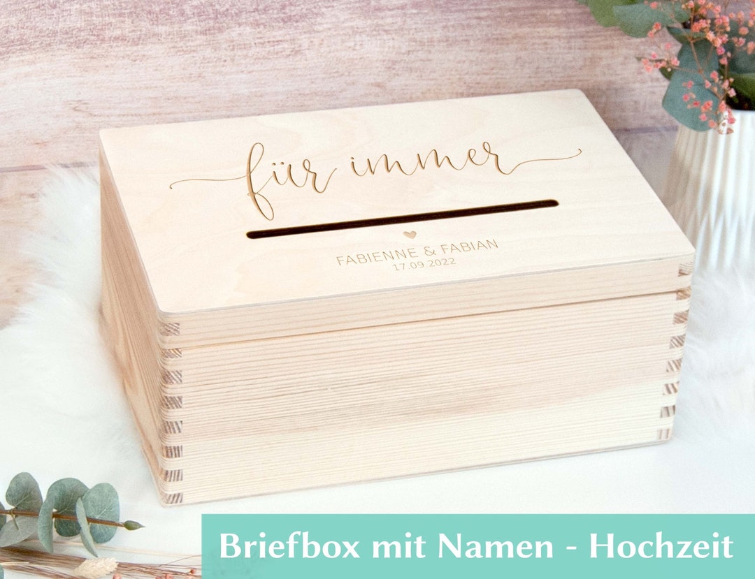 Briefbox für das Brautpaar, zur Hochzeit, Einwurfschlitz für die