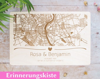 Wedding reminder box | Engraving your special place | Wedding gift personalized | Place of the wedding ceremony