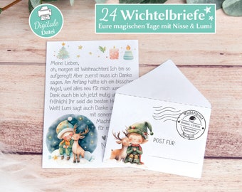 Wichtelbriefe zum Ausdrucken | Wichtelpost | Weihnachtswichtel | Wichtelzubehör | Weihnachten | Adventskalender | Feentür | Weihnachtszeit