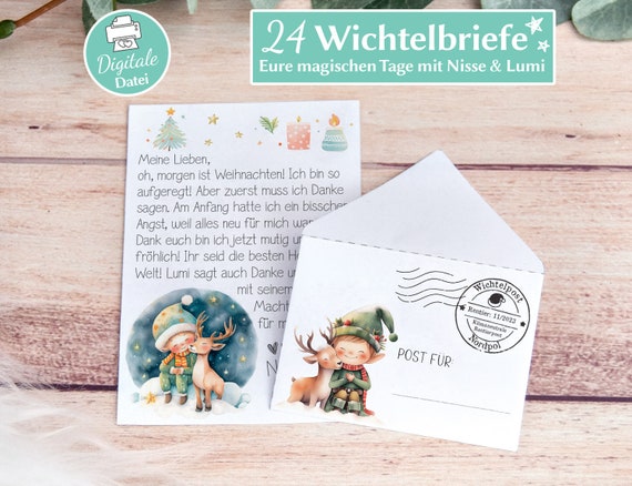 Secret Santa letters to print out | Secret Santa post | Christmas elves | Secret Santa accessories | Christmas | Advent calendar | fairy door | Christmas time