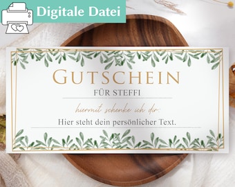 Gutscheinvorlage |  Editierbar | Ausdrucken | Zeit statt Zeug | Gutschein Frühstück | Zeit schenken | Geschenkidee | Restaurant | Kochen