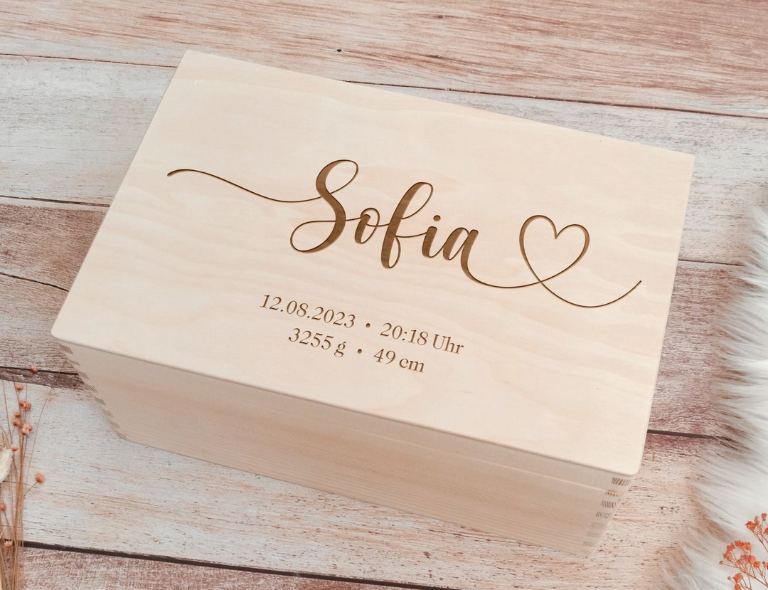 Baby-Zahnfeen-Box Aus Holz – Erinnerungsbox Für Milchzähne, Mit Pinzette, Fläschchen & Holzstab