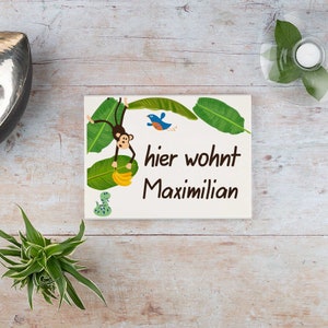 Türschild Kinderzimmer personalisiertes Namensschild zum aufhängen Wunschname Bild 3