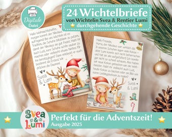 Printable Elf Letters with 24 Elf Stories for Download - Nisse & Lumi Elf Accessories Mail Set