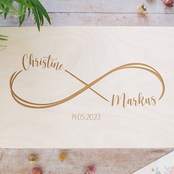 Wedding keepsake box personalized | Wedding gift | gift newlyweds | gift box with name | wedding gift