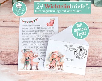 Wichtelbriefe Editierbar - zum Ausdrucken | Wichtelfrau | Wichtelpost | Weihnachtswichtel | Weihnachten | Adventskalender | Weihnachtszeit