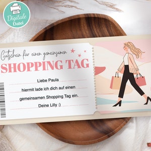 Shopping Gutschein Shopping Queen Geldgeschenk Einkaufen Shopping Tag Einzigartige Geschenkidee | Gutschein Shoppen