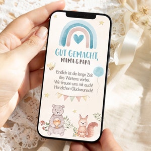 Gefeliciteerd met de geboorte | WhatsApp | Digitale kaart | Jonge geboorte | Welkom in de wereld | Babykaart | Wenskaart