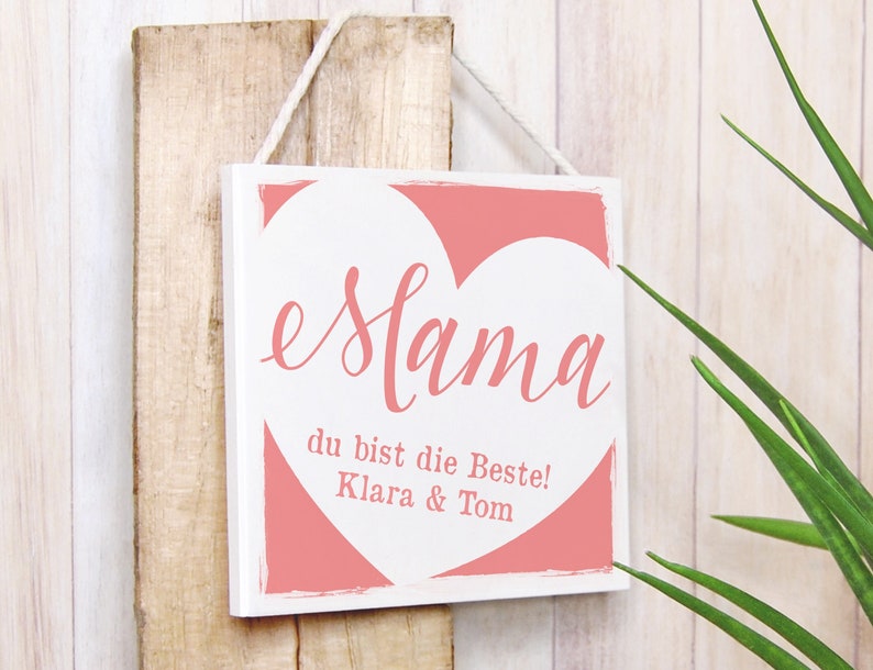 Geschenk Mama Geburtstagsgeschenk Muttertag Namensschild Bild 1