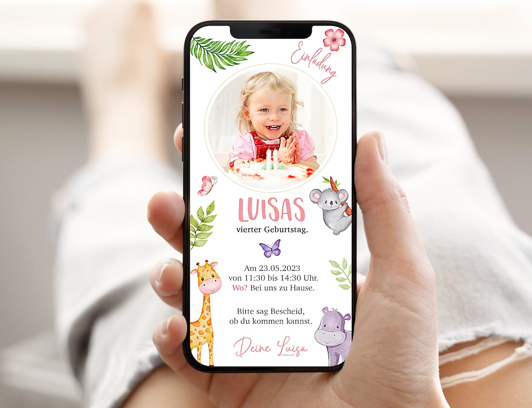 Whatsapp Invitation Children's Birthday Digital Invitation for Children